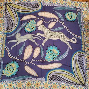 Large Hermes silk scarf 140